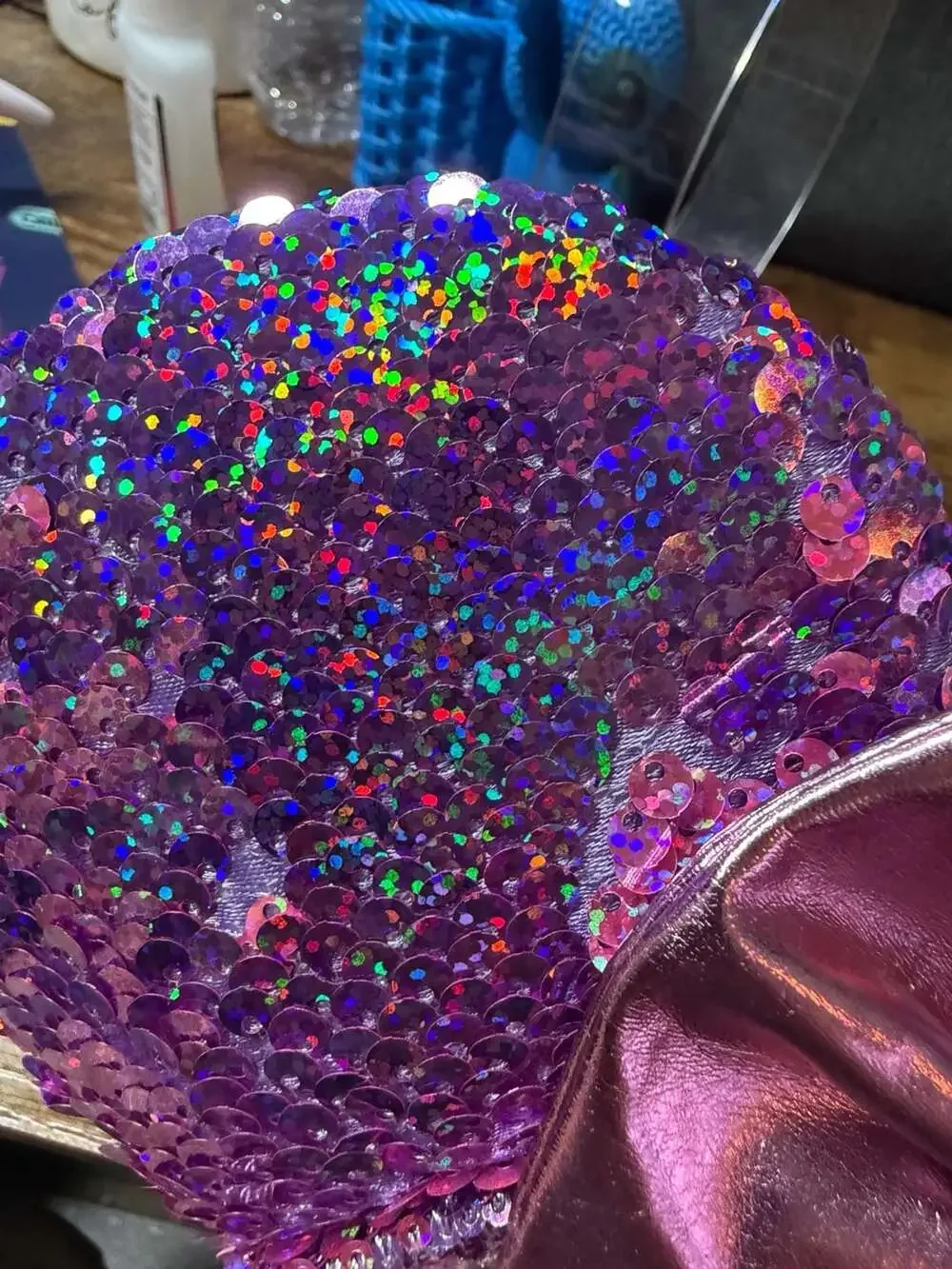 NWT Disney Unicorn Pink Rainbow Reversible Sequin Veil Ear Headband *READ*